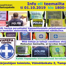 VAPEPA Info eli teemailta ti 01.10.2019 klo18-21 VAPEPA Info eli teemailta ti 01.10.2019 klo18-21