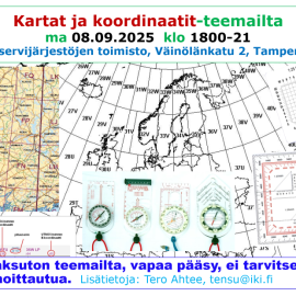 KARTAT JA KOORDINAATIT-TEEMAILTA 08.09.2025 KARTAT JA KOORDINAATIT-TEEMAILTA 08.09.2025