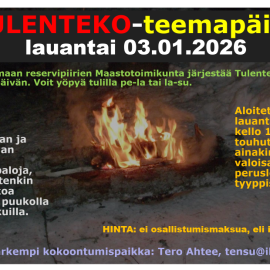 Tulentekopäivä lauantaina 03.01.2026